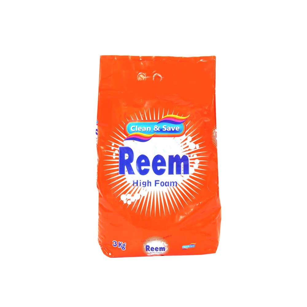 Reem High Foam Detergent Powder 3Kg Bag