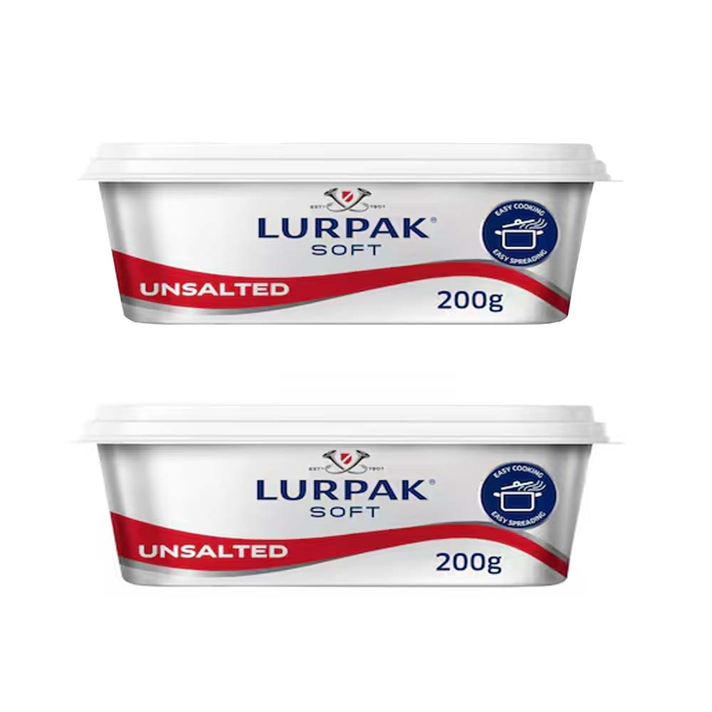 Lurpak Soft Butter Unsalted 2 x 200g