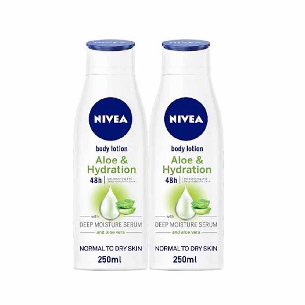Nivea Body Lotion Aloe Vera 2pcs X