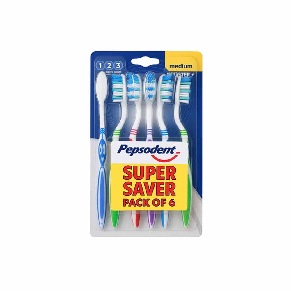 Pepsodent Toothbrush Medium Multipack 6s