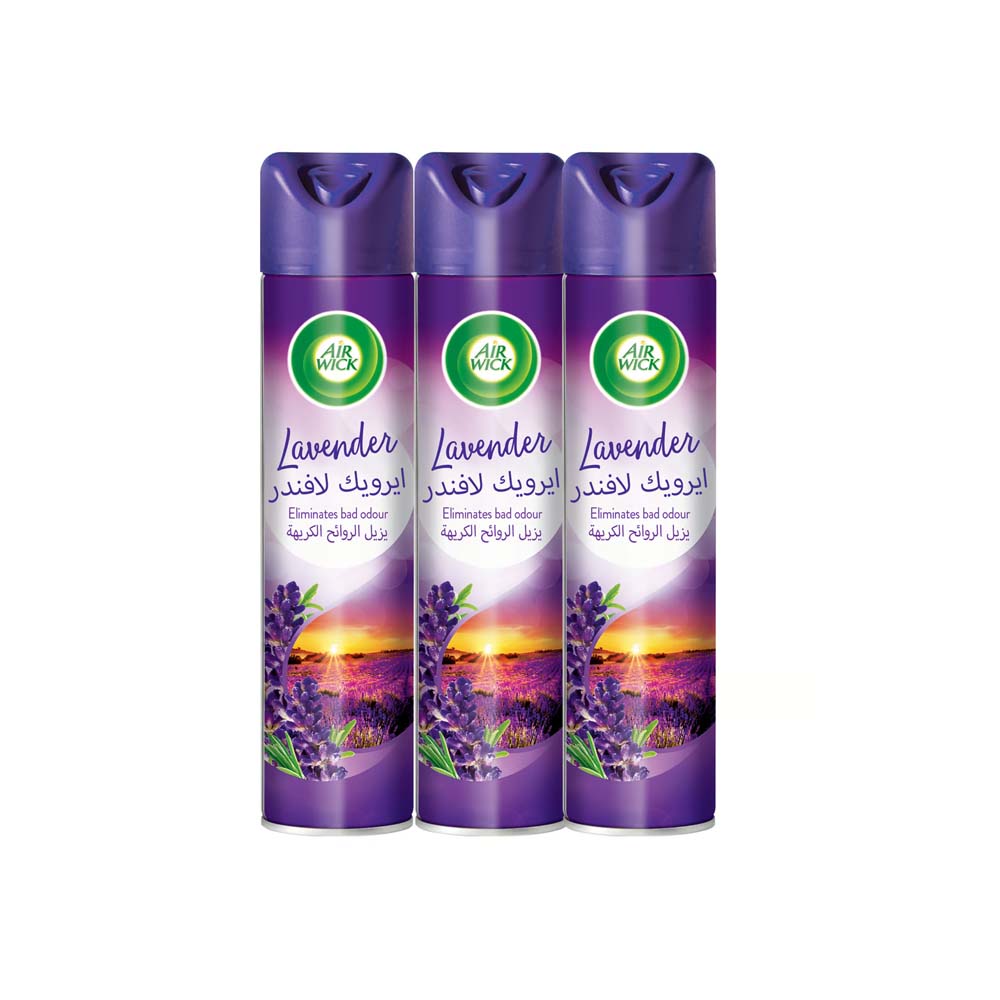 Air Wick Air Freshener Aerosol Lavender  300 Ml (3 Pieces)