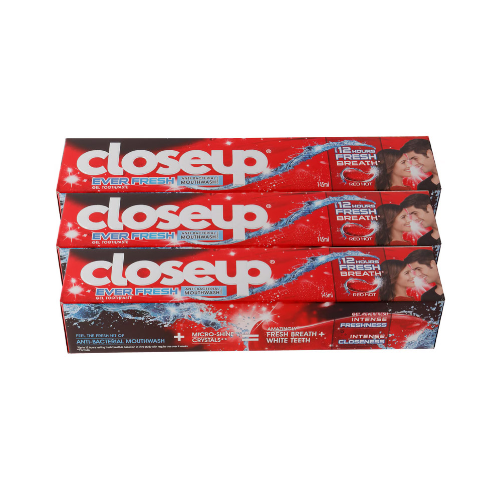 Closeup Red Hot Toothpaste 145ml x 3pcs.