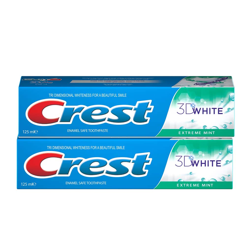 Crest 3D White Extreme Mint Toothpaste125ml x 2pcs. Set