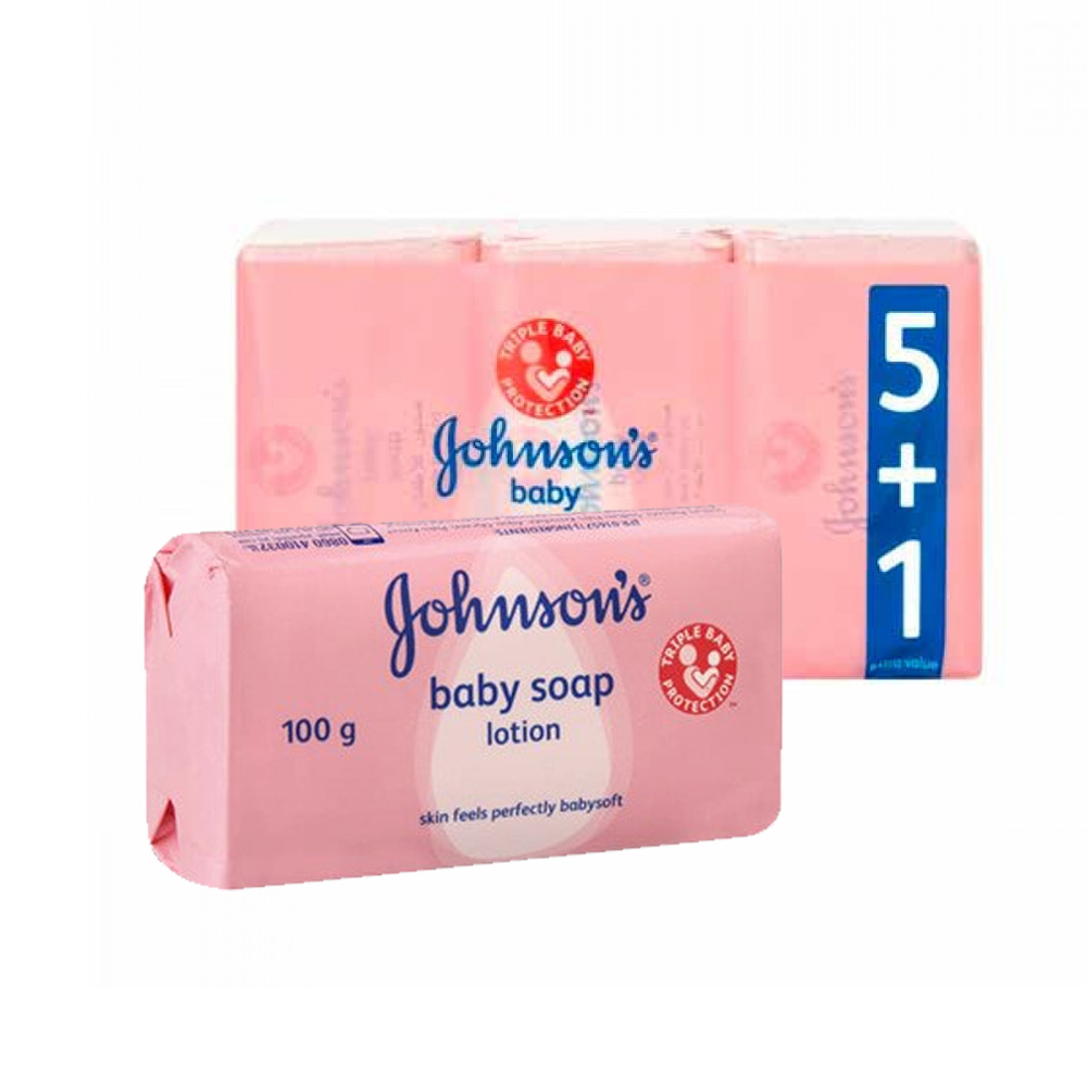 Johnsons Baby Soap Lotion 100g 5+1 Free