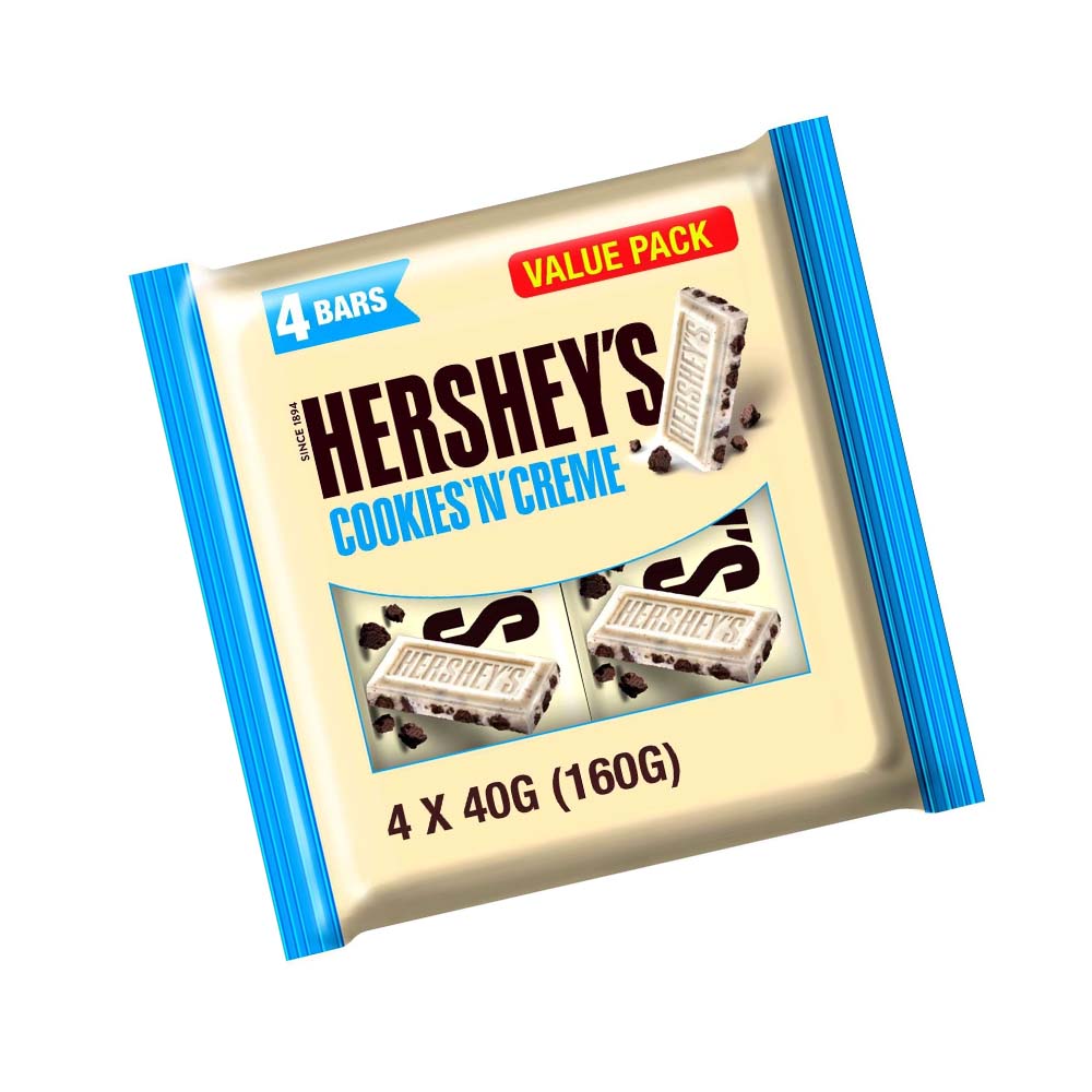 Hershey's Cookies 'n Creme Chocolate Bars Value Pack 4pcs. x 40g