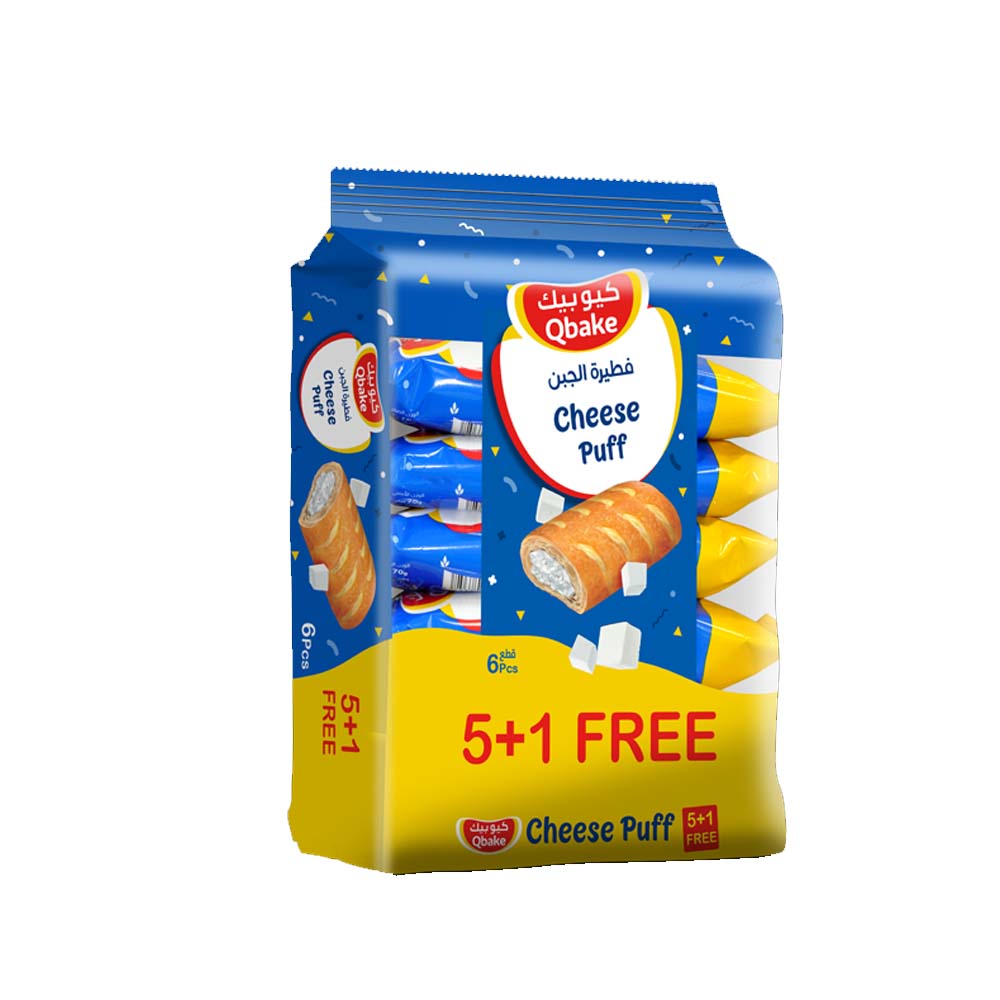 Qbake Cheese Puffs  420g 5+1 Free