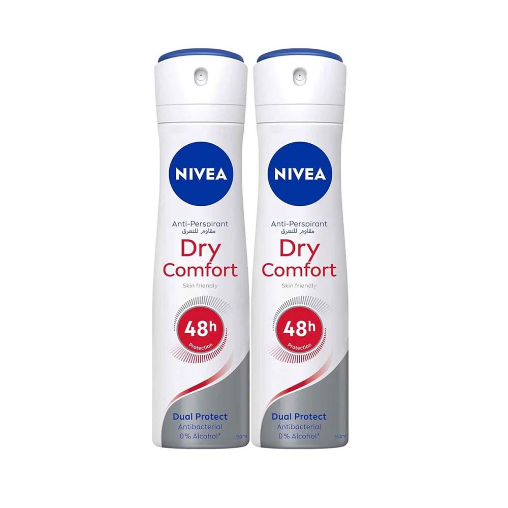 Nivea Dry Comfort Deo Spray 2X150Ml