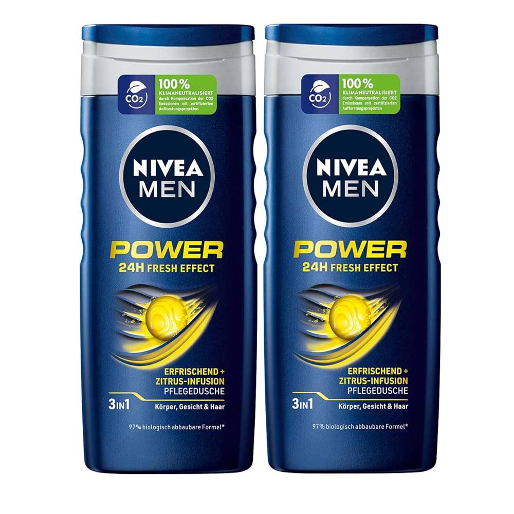 Nivea Shower Gel Power Fresh 2*250Ml