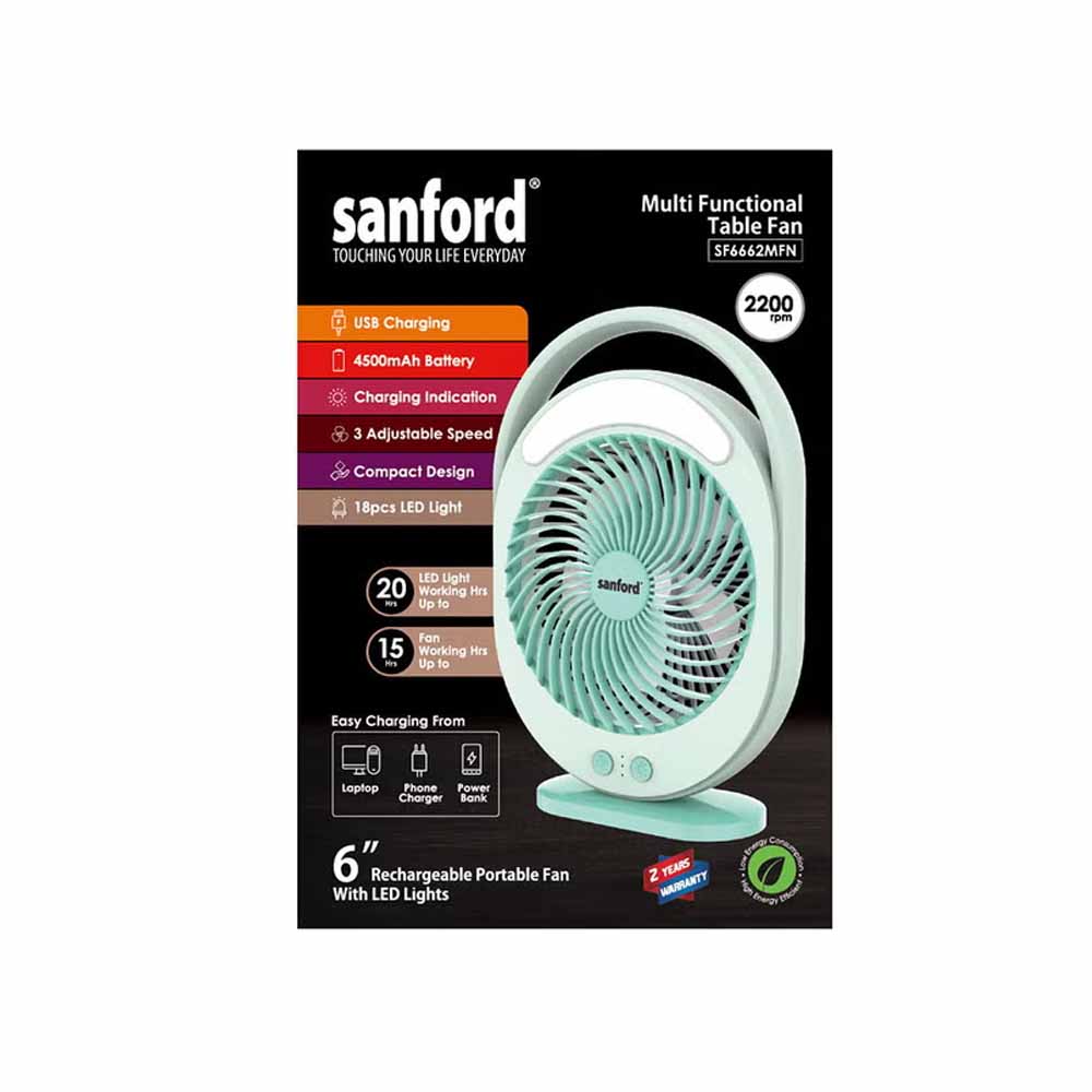 Sanford SF6662MFN Rechargeable Mini Fan