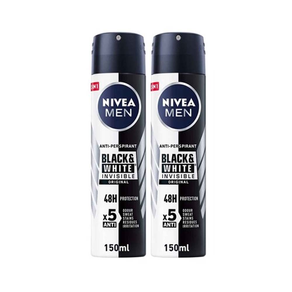 Nivea Men Deo Black&White 2*150Ml