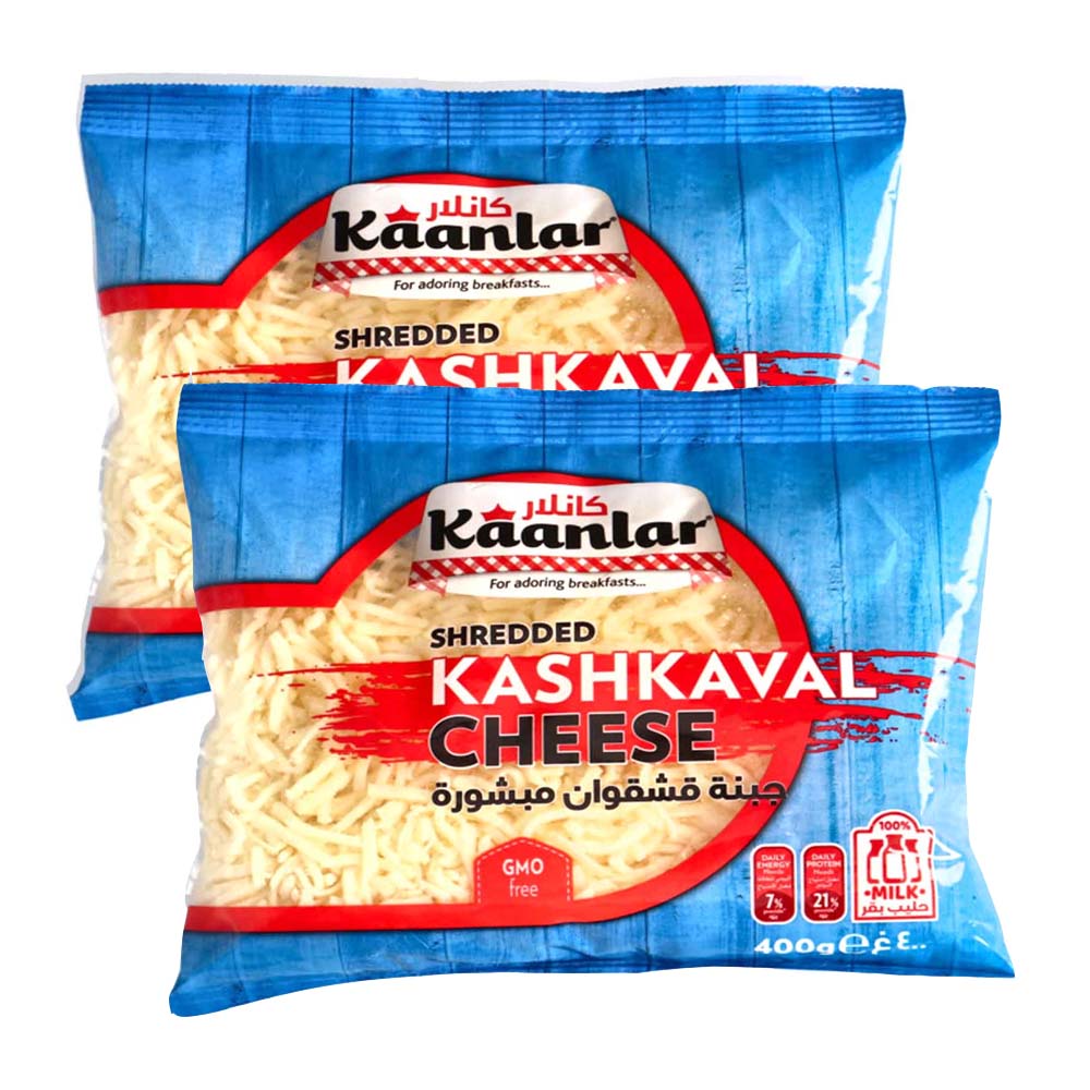 Kaanlar Shredder Kashkaval Cheese 2x400g