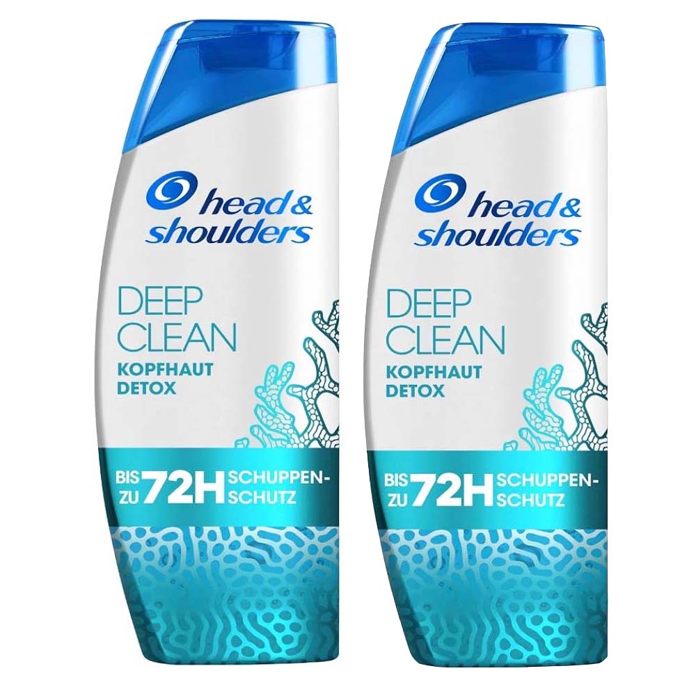 Head & Shoulders Deep Clean Scalp Detox Shampoo 2×400ml