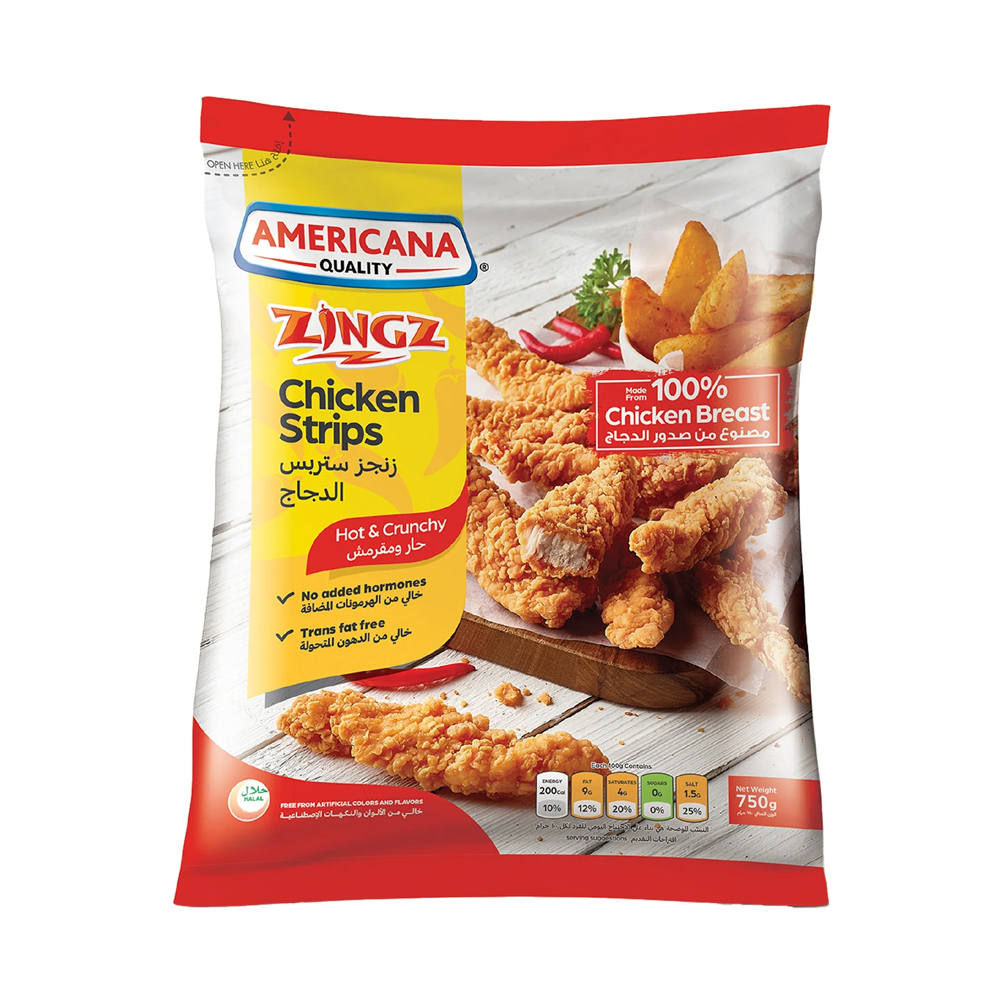 Americana Zingz Hot & Crunchy Chicken Strips 750g special offer