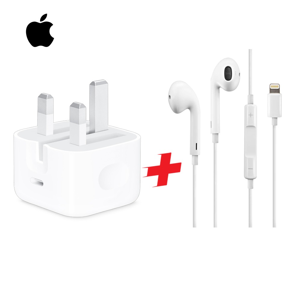 Apple 20W Adapter + Apple Lighting Headset