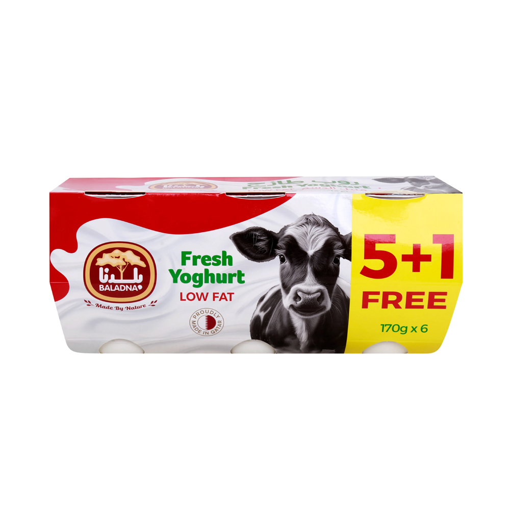 Baladna Yoghurt Low Fat 170g 6pcs.