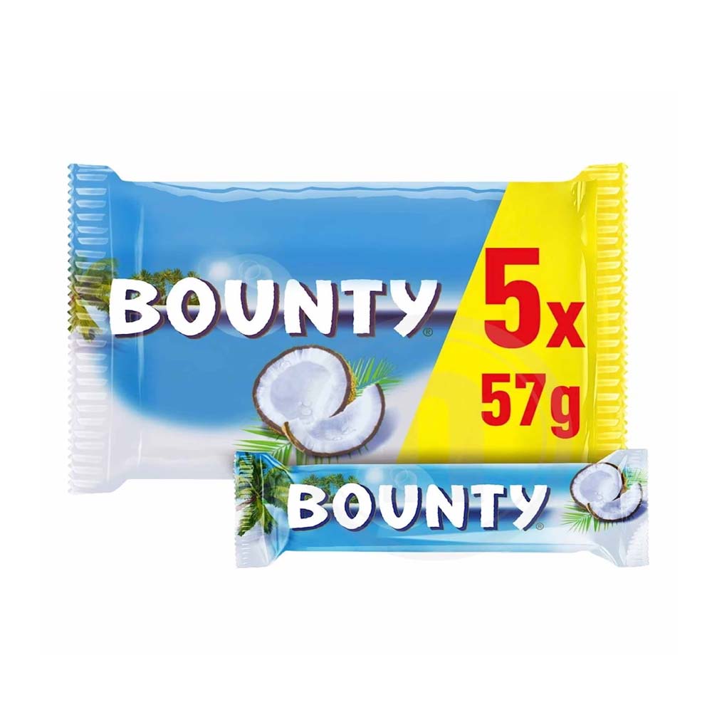 Bounty Milk Chocolate Bars 57g x 5 pcs