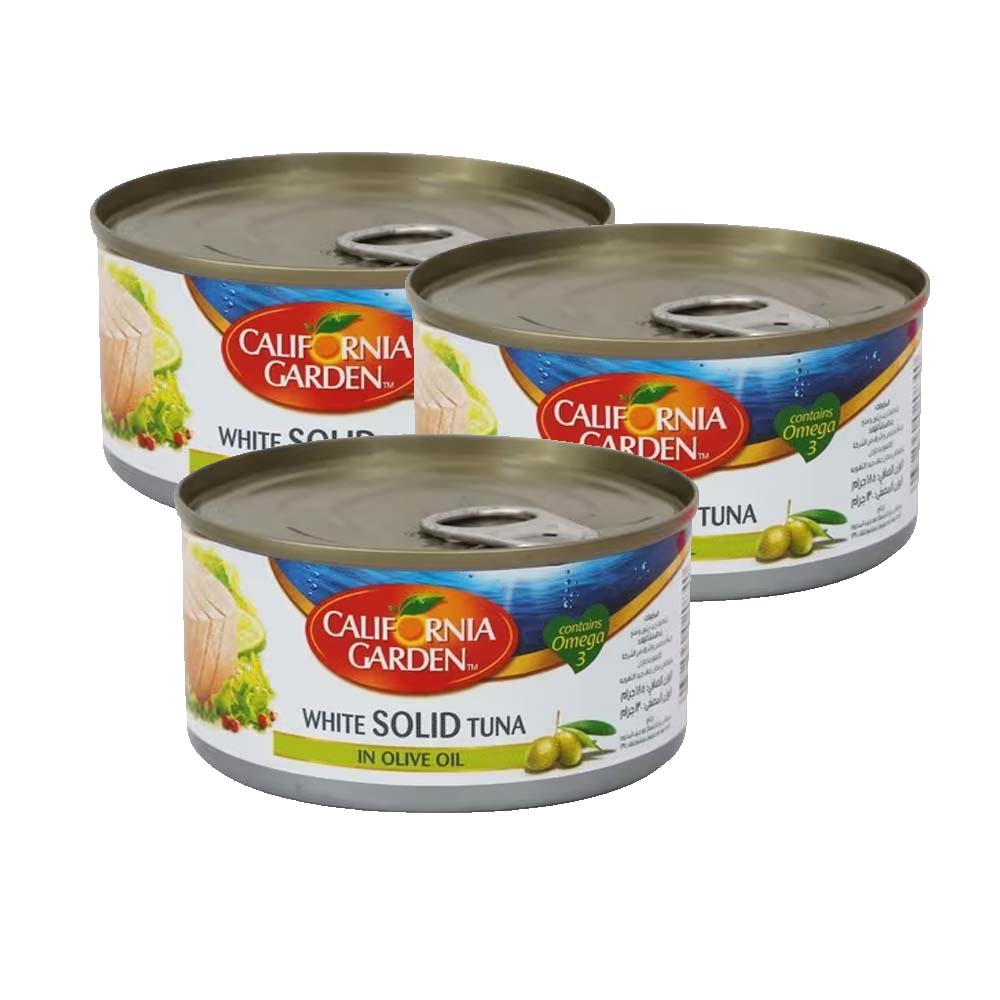 California Garden White Tuna Solid Olive Oil 3pcs x 185g