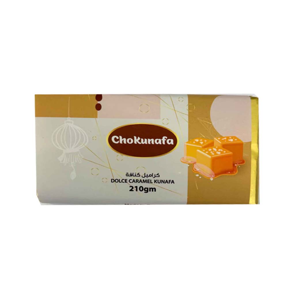Chokunafa Caramel Kunafa  Chocolate Bar  210g