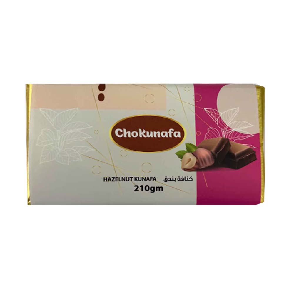 Chokunafa Hazelnut Kunafa  Chocolate Bar  210g