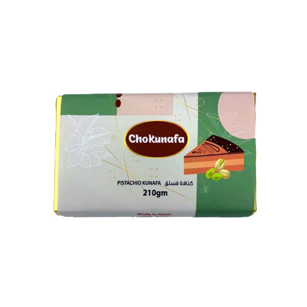 Chokunafa Pistachio Kunafa  Chocolate Bar 210g