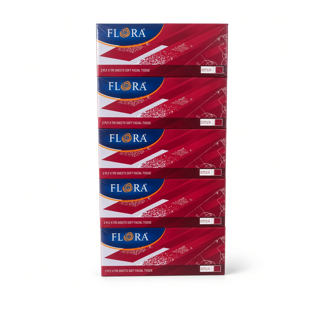 Flora Facial Tissue 2 Ply 5Pc X 170S