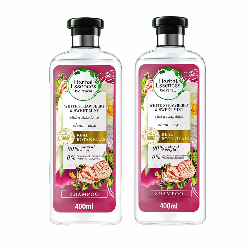 Herbal Essences Shampoo Clean with White Strawberry and Sweet Mint 2*400ml