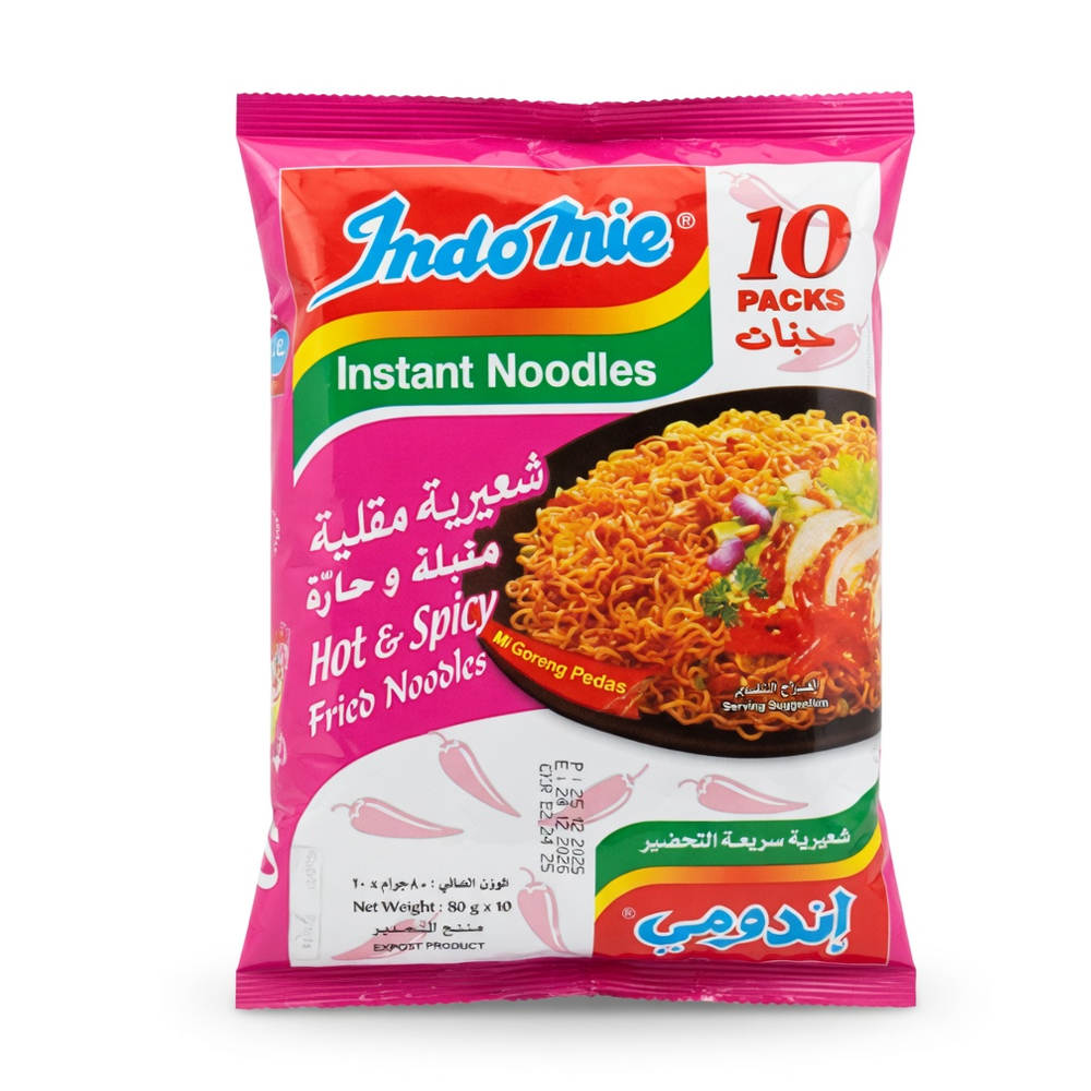 Indomie Noodles Fried Hot&Spicy 10*80g