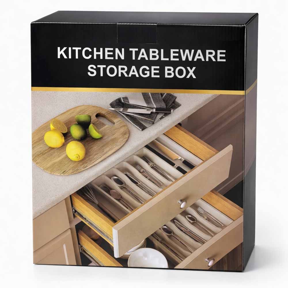 Kitchen Tableware Storage Box-164-37