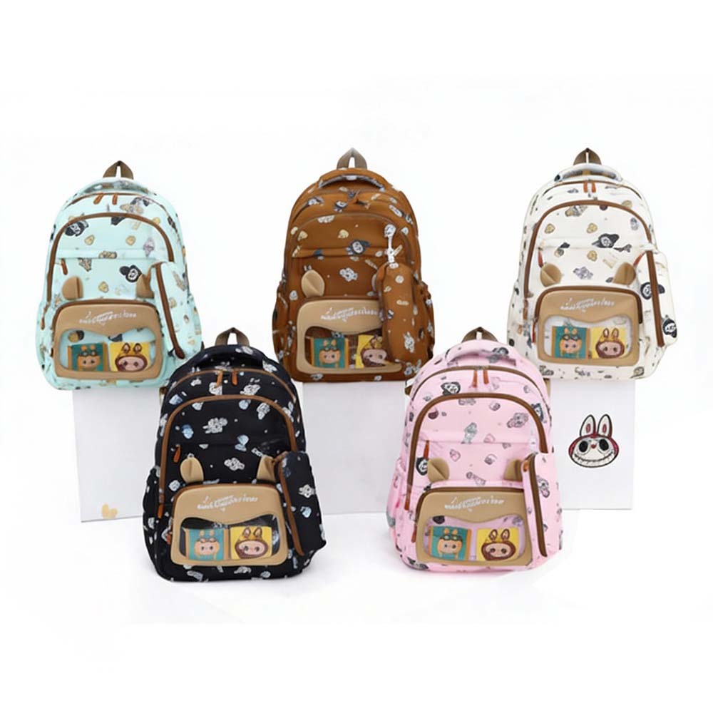 Labubu 17 Inch Backpack with Pen Box – 2 Pieces