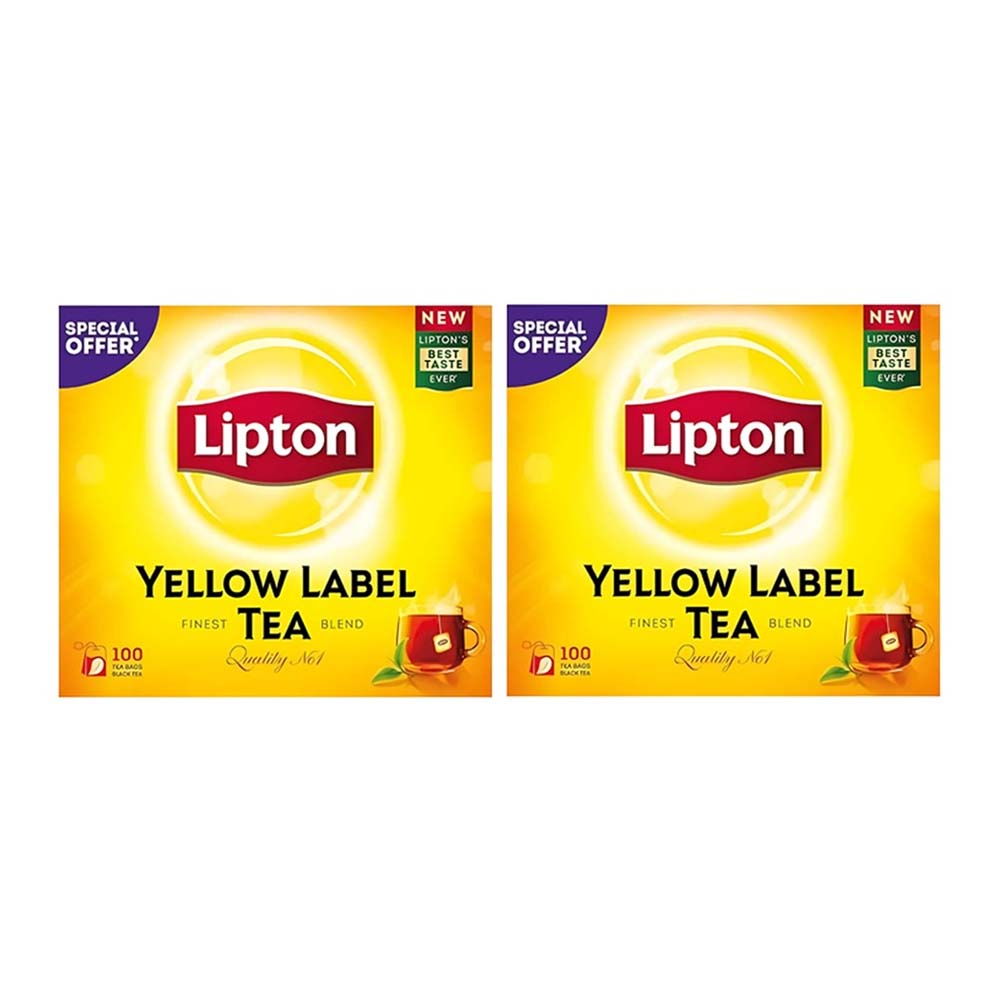 Lipton Yellow Label Black Tea 100 Teabags 2 x 200 g