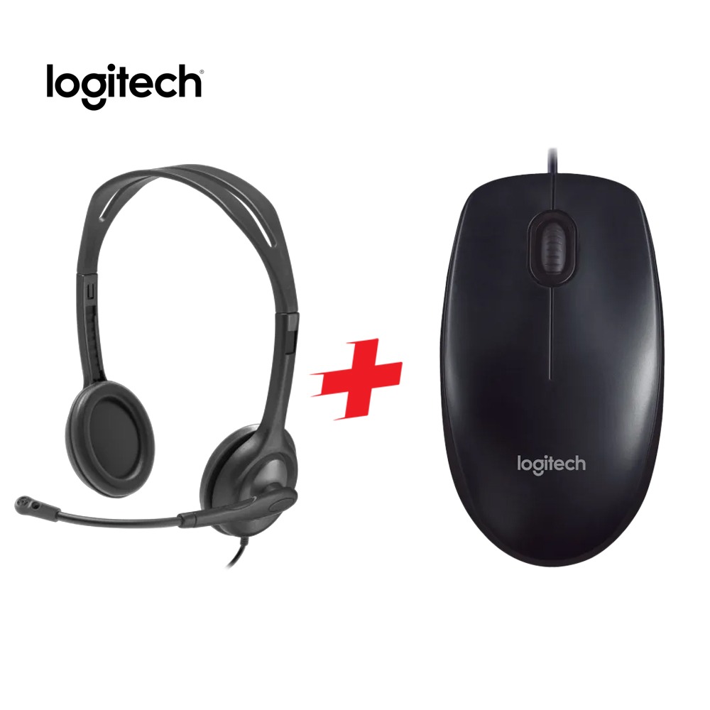 Logitec Headset H111 + Logitec Mouse M90