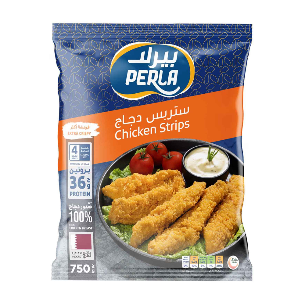 Perla Chicken Strips Plain 750Gg